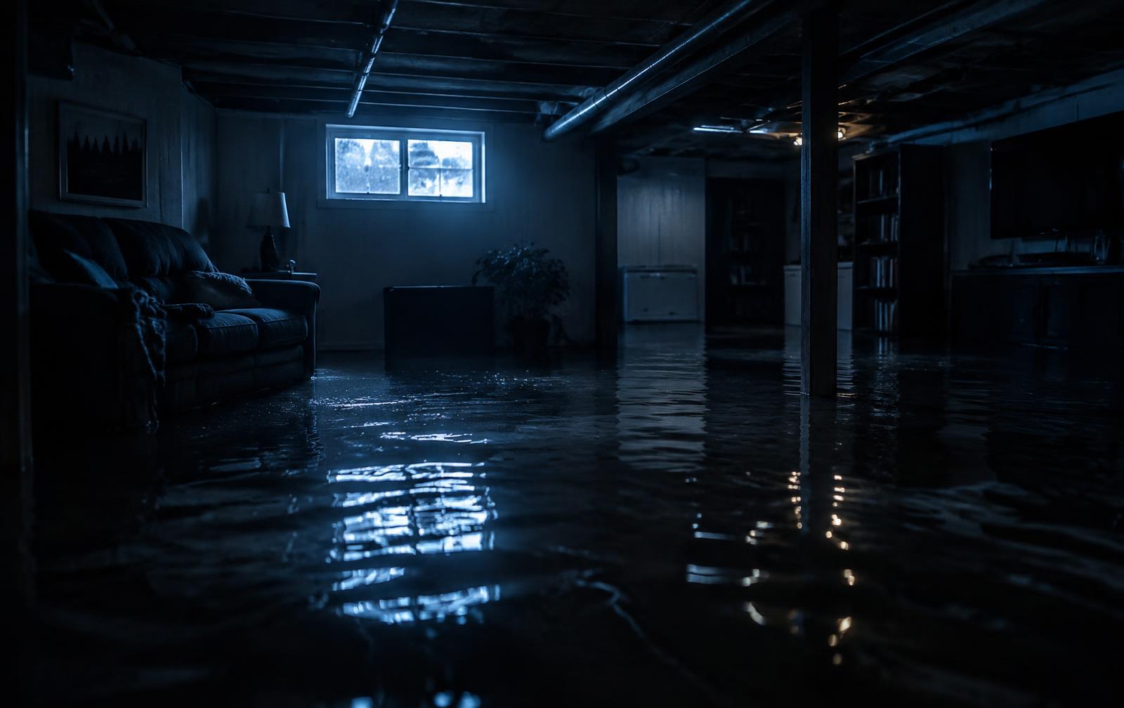 Flooded basement